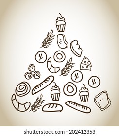 bakery design over  gray background vector illustration