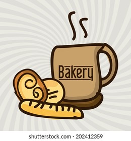 bakery design over gray  background vector illustration