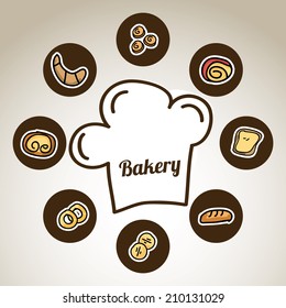 bakery design over gray background vector illustration