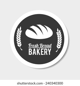 Bakery design over gray background, vector illustration.