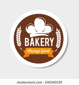 Bakery design over gray background, vector illustration.