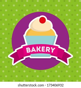 bakery design over  green background vector illustration  