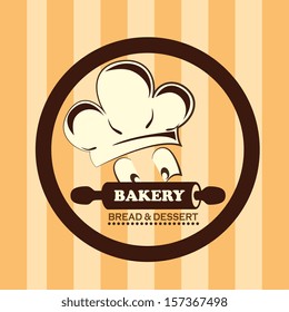 bakery design over lineal background vector illustration 
