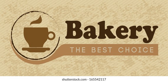 bakery design over  pattern  background vector illustration  