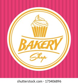 bakery design over pink  background vector illustration  