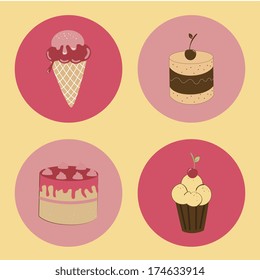 bakery design over pink background vector illustration  