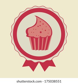 bakery design over  pink background vector illustration  