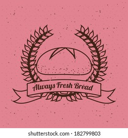 bakery design over  pink  background vector illustration  