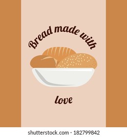 bakery design over  pink  background vector illustration  