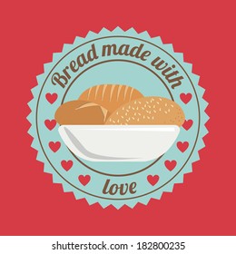 bakery design over  pink  background vector illustration  