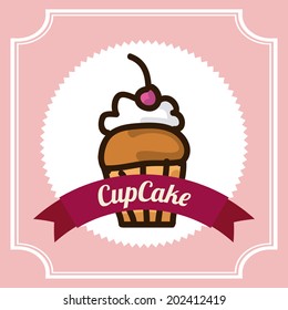 bakery design over  pink background vector illustration