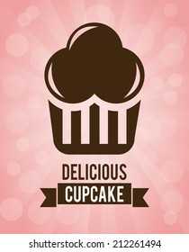 bakery design over pink background vector illustration
