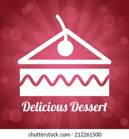 bakery design over red background vector illustration