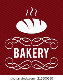 bakery design over red  background vector illustration