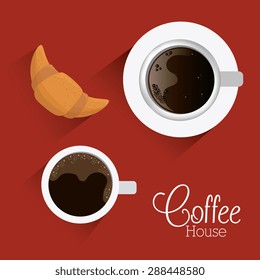 Bakery design over red background, vector illustration.