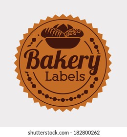 bakery design over white   