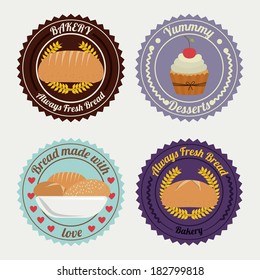bakery design over  white  background vector illustration  