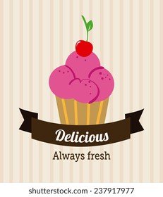 Bakery design over white background, vector illustration.