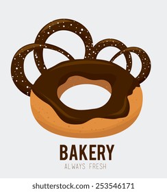 Bakery design over white background, vector illustration.
