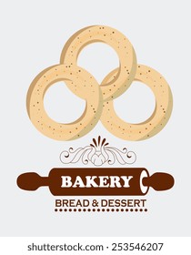 Bakery design over white background, vector illustration.