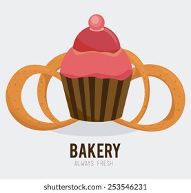 Bakery design over white background, vector illustration.