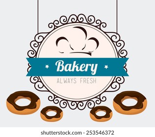 Bakery design over white background, vector illustration.