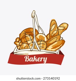 Bakery design over white background, vector illustration.