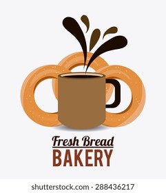 Bakery design over white background, vector illustration.