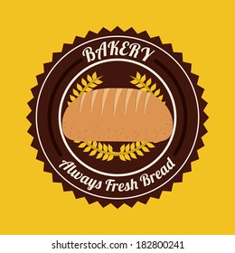 bakery design over yellow   background vector illustration  