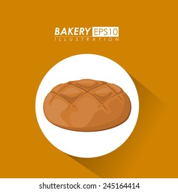 Bakery design over yellow background, vector illustration.