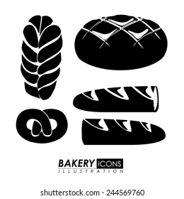 Bakery design white background, vector illustration.