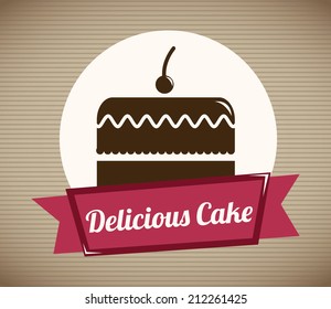 bakery desing over beige  background vector illustration