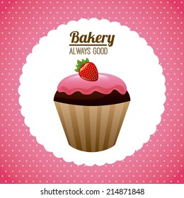 bakery desing over  dotted background vector illustration 