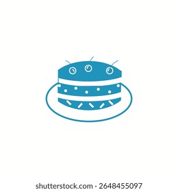 Bakery dessert icons donut pie cupcake and pretzel Vector