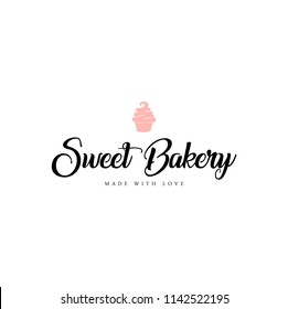 Bakery and Dessert Logo, Sign, Template, Emblem, Flat Vector Design