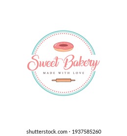 Bakery and Dessert Logo, Sign, Template, Flat Design Vector