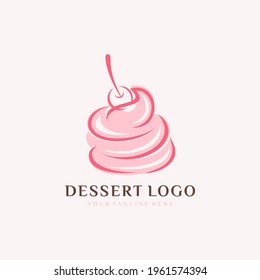 Bakery and Dessert Logo, Sign, Template, Emblem, Flat Vector Design
