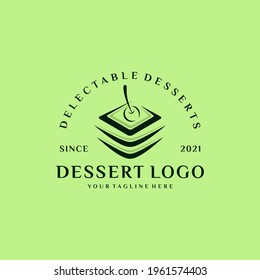 Bakery and Dessert Logo, Sign, Template, Emblem, Flat Vector Design
