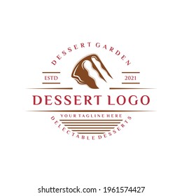 Bakery and Dessert Logo, Sign, Template, Emblem, Flat Vector Design
