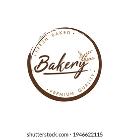 Logotipo de panadería y postre, logotipo de panadería simple, signo, diseño de vectores planos