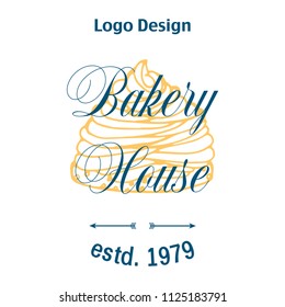 Bakery desserts and cakes icons for pastry or patisserie menu template. Chocolate biscuits, ice cream and muffins, pudding and torte pies, cheesecake, cookies, french macaroons, mousse cake, croissant