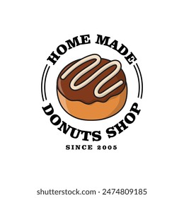 Juego de logotipos caseros de la tienda de rosquillas de panadería