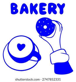 Bakery doodle illustration and