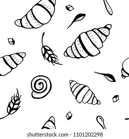 Bakery doodle pattern.