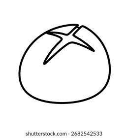 Vector dibujado a mano del sistema del doodle de la panadería en el fondo blanco del lineart