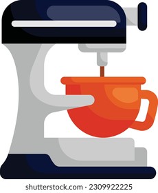 Bakery dough mixer concept, Top Chef Stand  Steel Stainless Cake Mixing vector color icon design, Bakery and Baked Good symbol Culinary and Kitchen Education sign Recipe development stock illustration