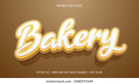 Bakery editable text effect, editable text 3d style