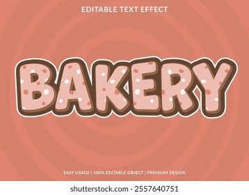 bakery editable text effect template use for logotype title and headline sticker
