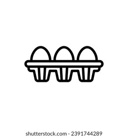 Bakery Eggs Outline Icon Vector Illustration