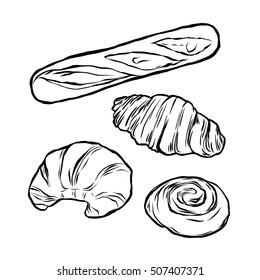 Bakery elements, Bakery Collections,illustration isolated high resolution